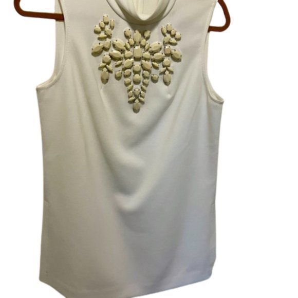 NWT Trina Turk White Tunic Top‎ Blouse Size 8. Women's Fashion.